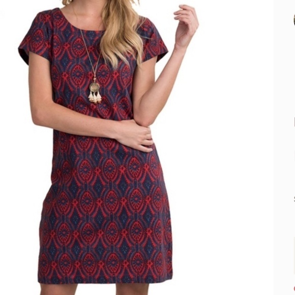 Hatley Mini dress Nellie Coastal Red navy white short sleeve Vacation Beach XS - Picture 9 of 10